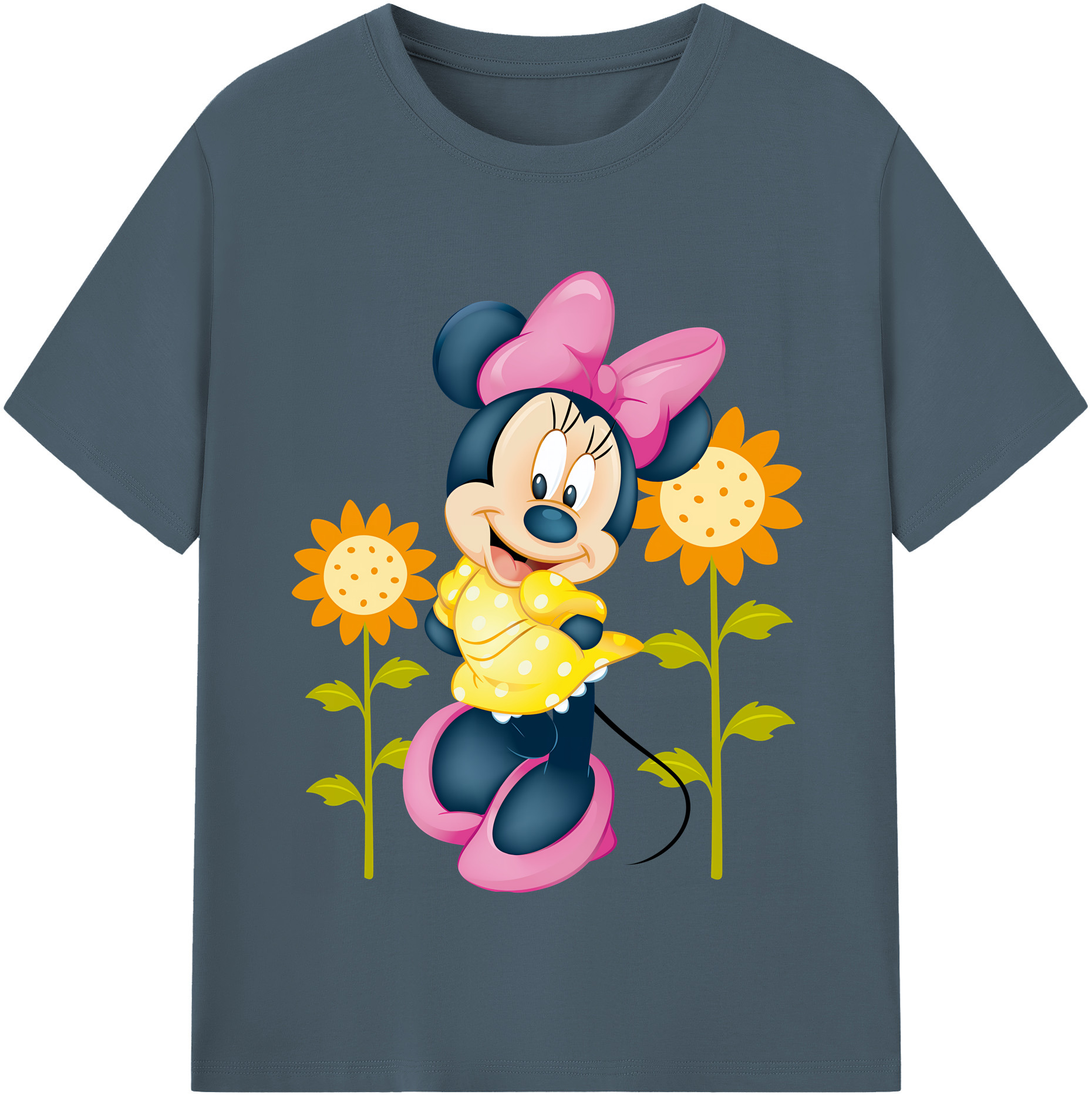 （画像用） ミッキーマウス Mickey Mouse 綿100％半袖Tシャツ（フロントプリント）